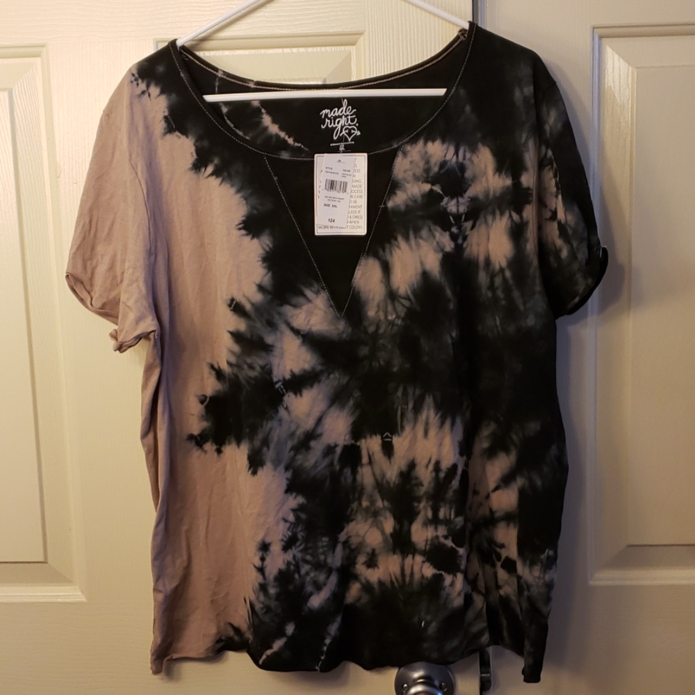 Made Right black/off pink tie die size XXL